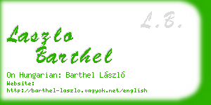 laszlo barthel business card